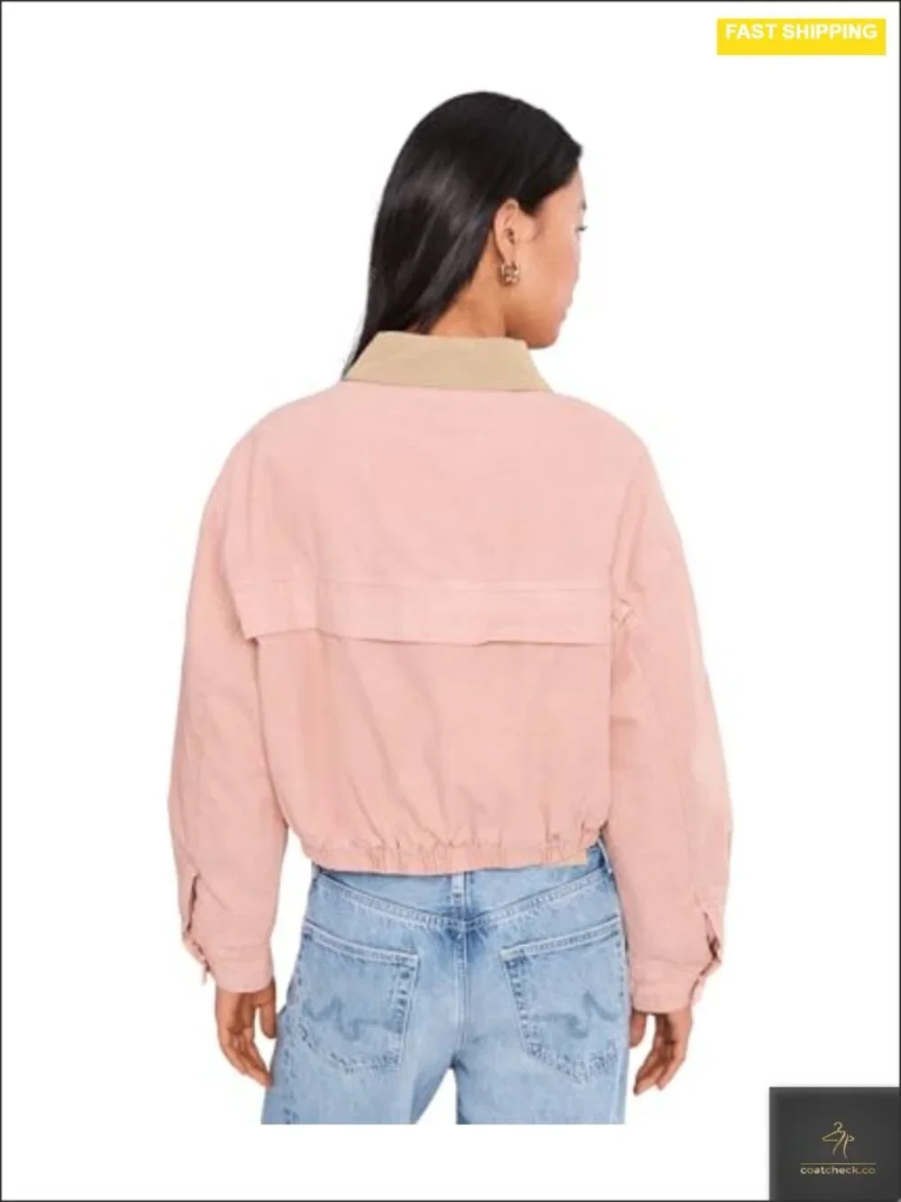 Women's Barn Jacket Cotton Snap Front Long Sleeve